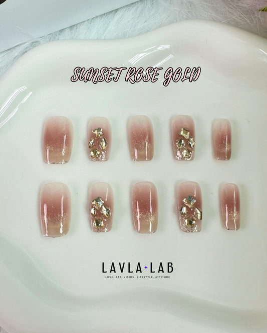 Sunset Rose Gold Cat Eye