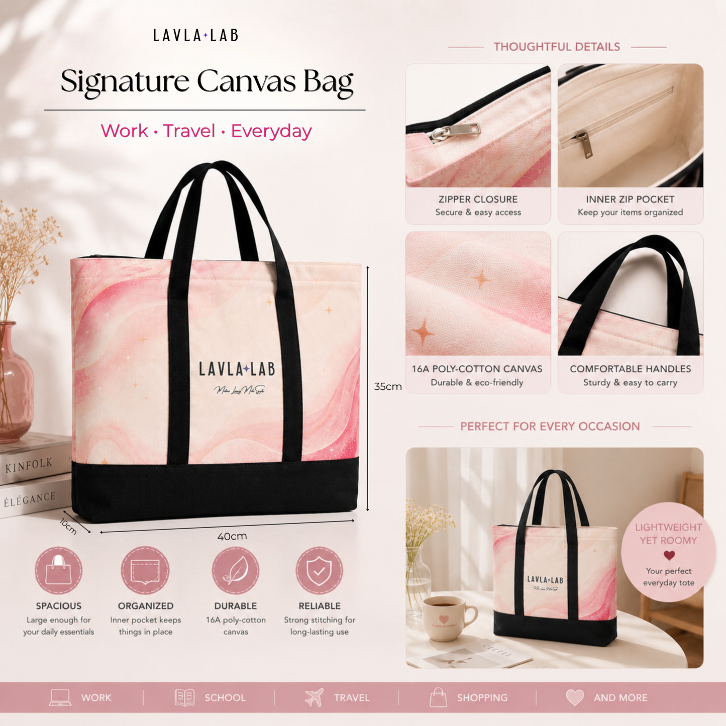 Signature Canvas Bag